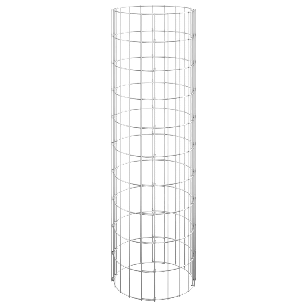 Sirkulær gabion høybed 3 stk galvanisert stål Ø30x100 cm