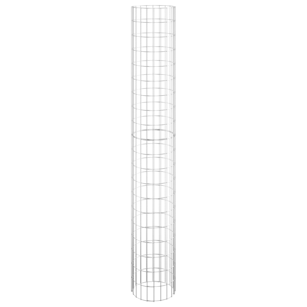 Sirkulær gabion høybed 3 stk galvanisert stål Ø30x200 cm