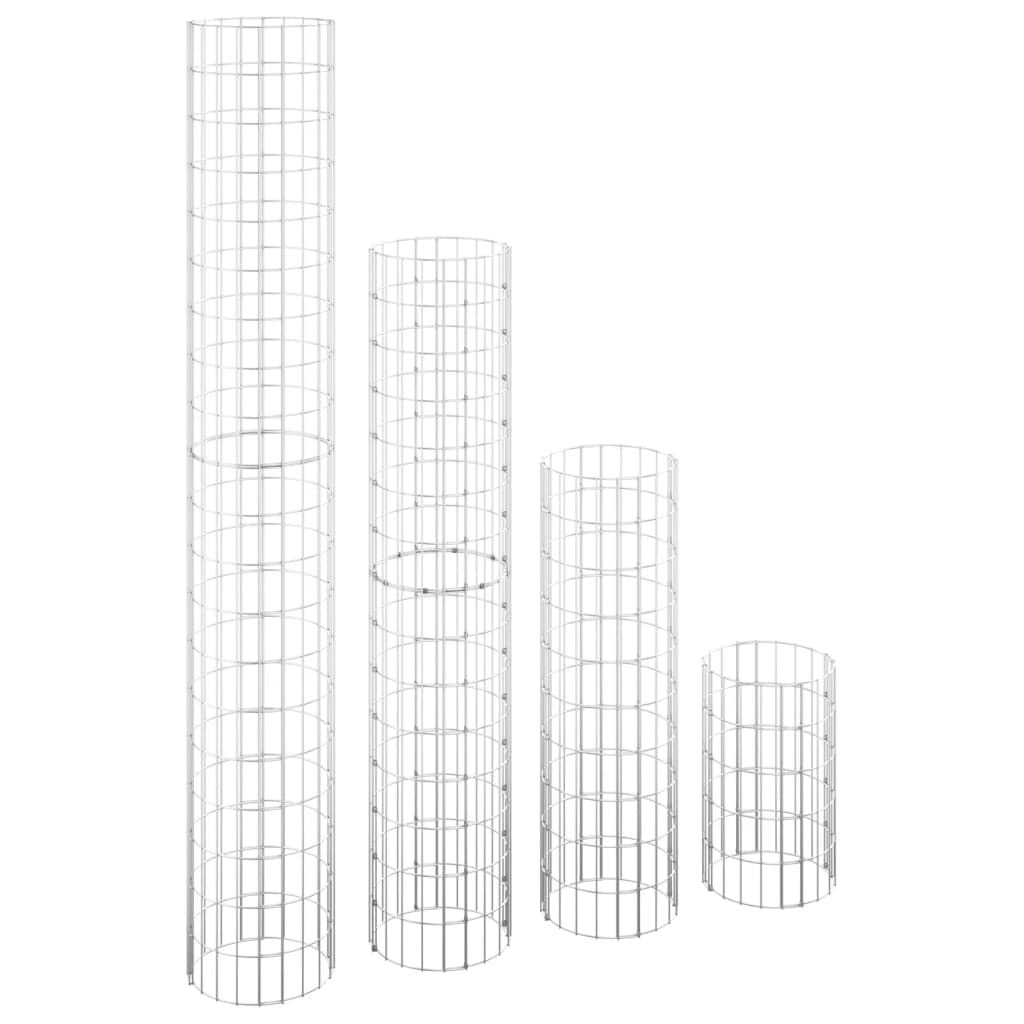 Sirkulær gabion høybed 4 stk Ø30x50/100/150/200 cm