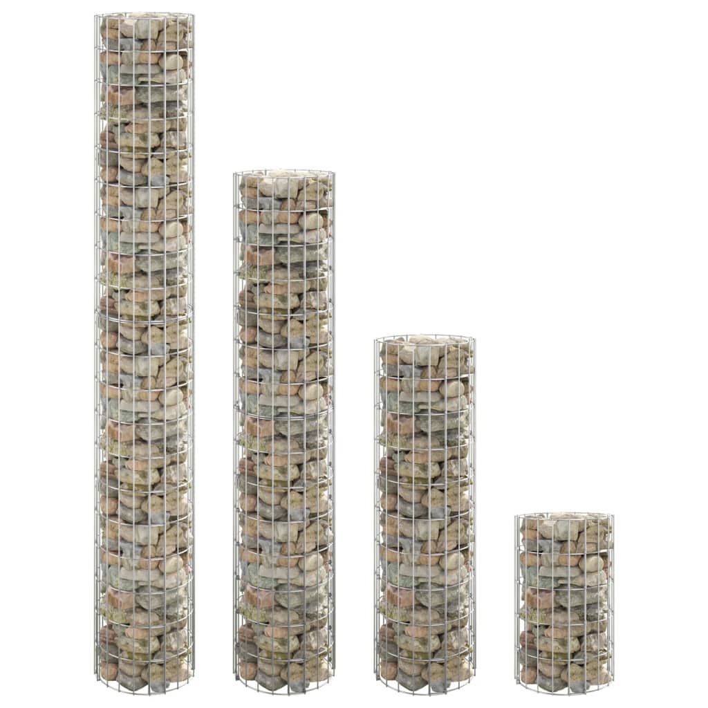 Sirkulær gabion høybed 4 stk Ø30x50/100/150/200 cm