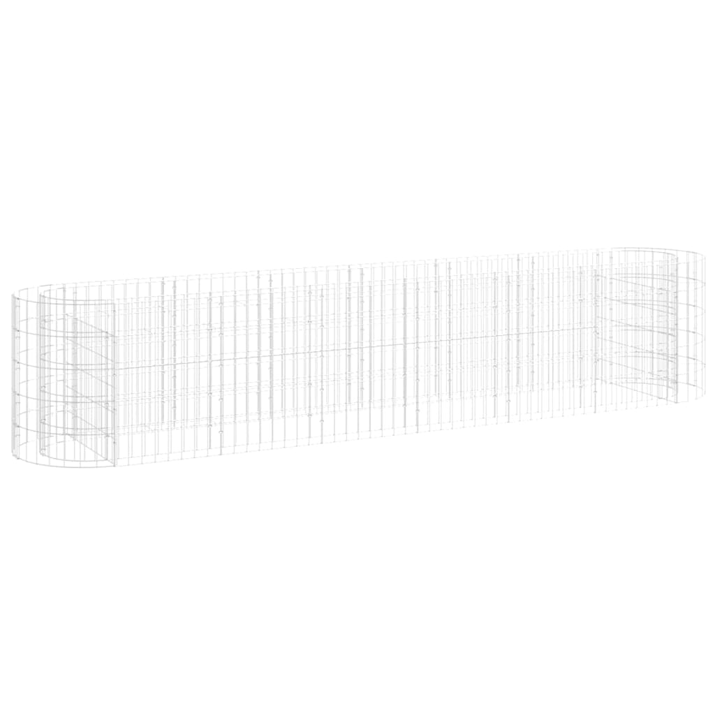 Gabion høybed galvanisert jern 260x50x50 cm