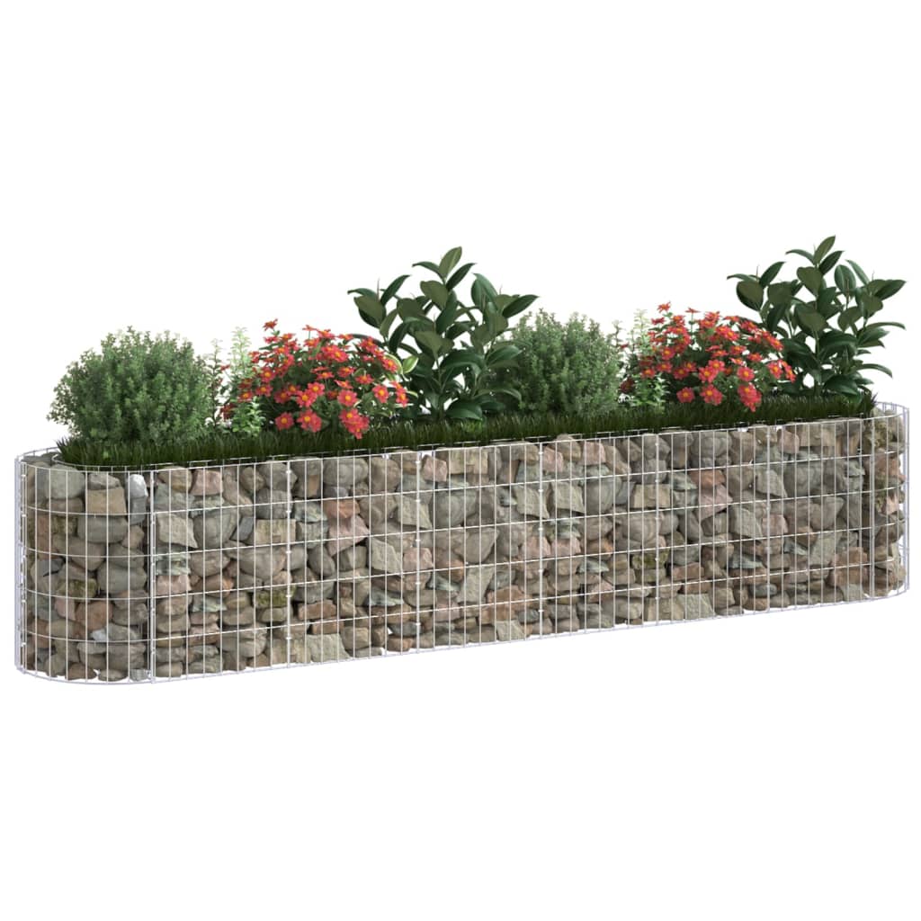 Gabion høybed galvanisert jern 260x50x50 cm