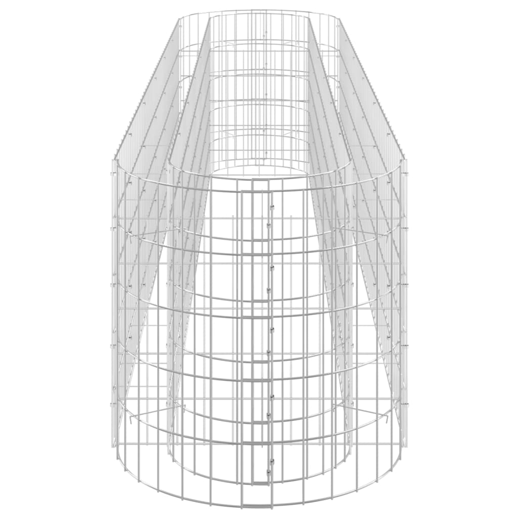 Gabion høybed galvanisert jern 260x50x50 cm