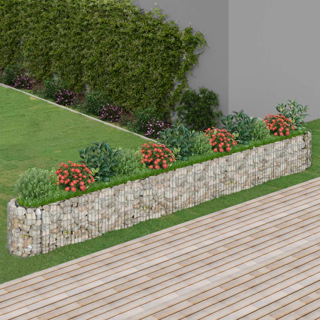Gabion høybed galvanisert jern 470x50x50 cm