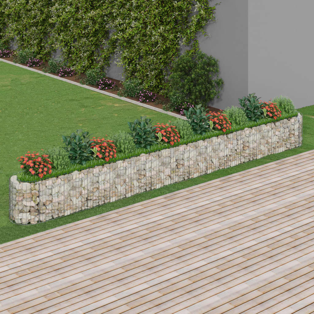 Gabion høybed galvanisert jern 540x50x50 cm