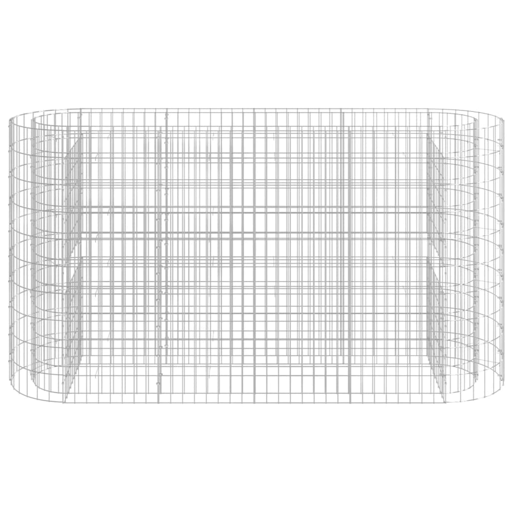 Gabion høybed galvanisert jern 190x50x100 cm