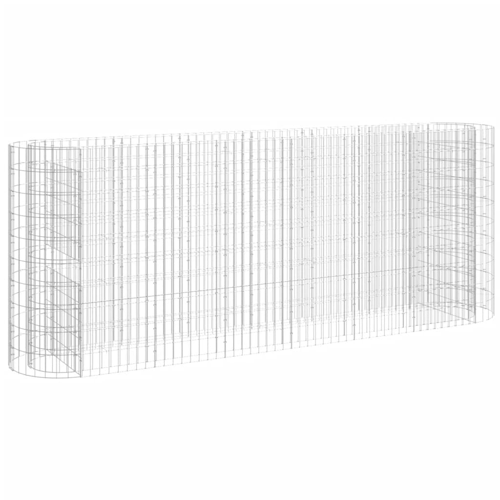 Gabion høybed galvanisert jern 260x50x100 cm