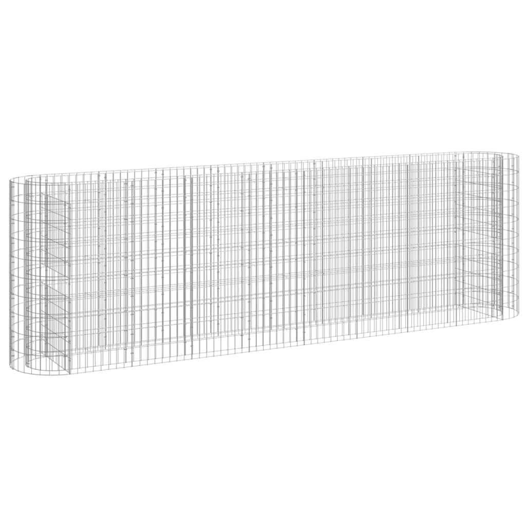 Gabion høybed galvanisert jern 330x50x100 cm