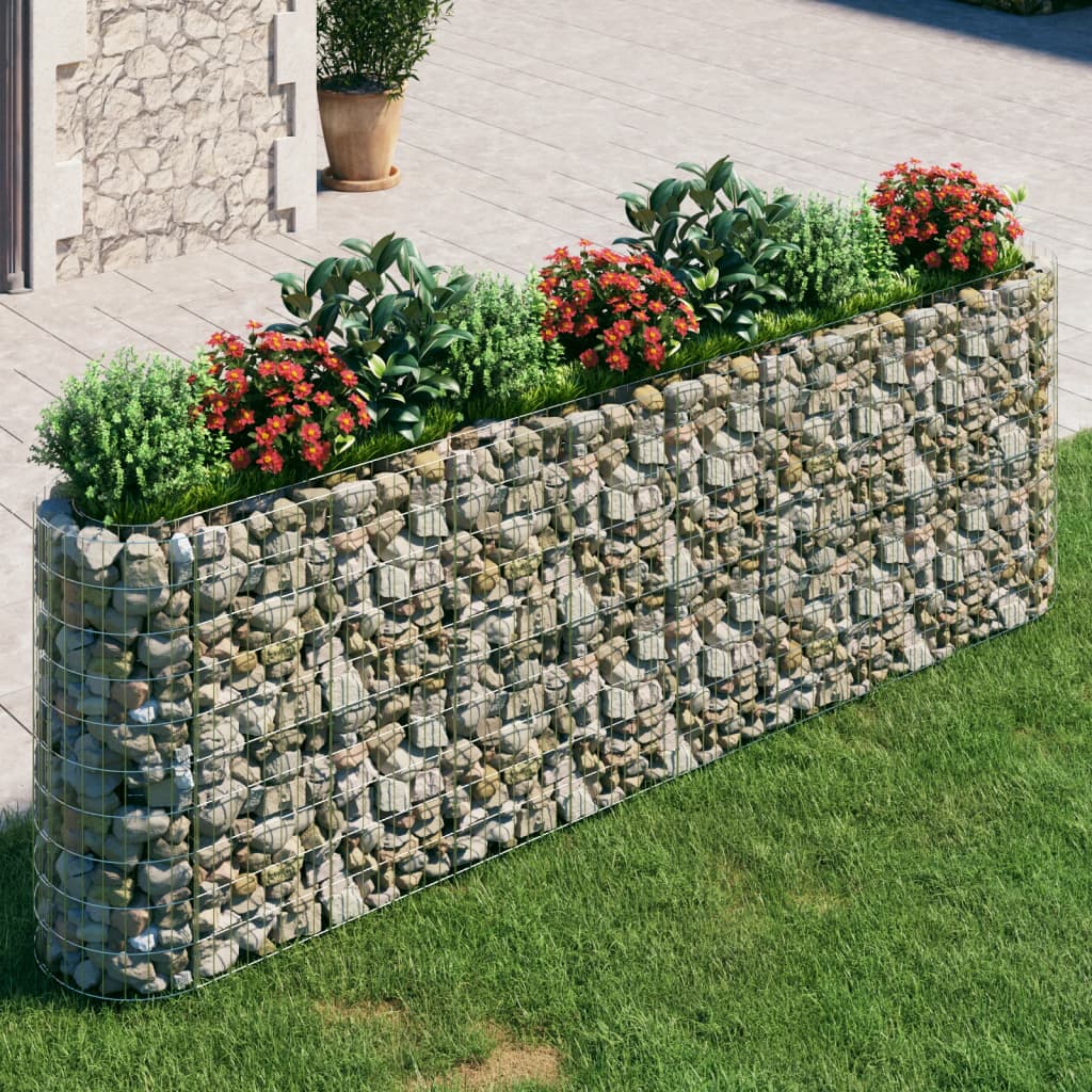 Gabion høybed galvanisert jern 330x50x100 cm