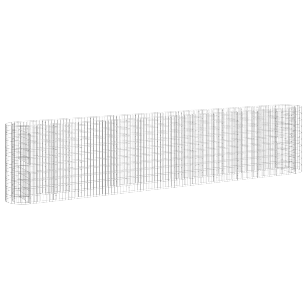 Gabion høybed galvanisert jern 470x50x100 cm