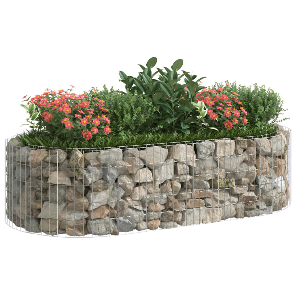 Gabion høybed galvanisert jern 200x100x50 cm
