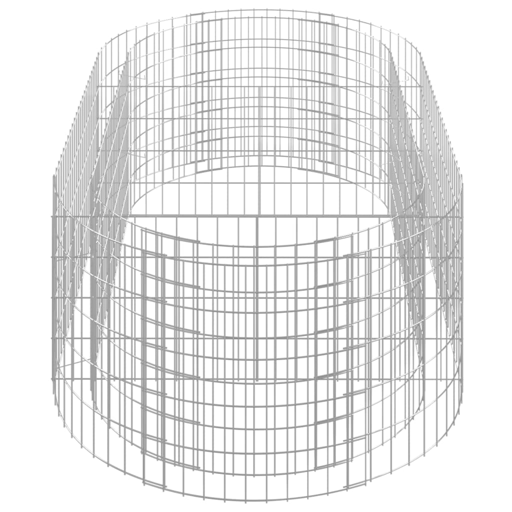 Gabion høybed galvanisert jern 200x100x50 cm
