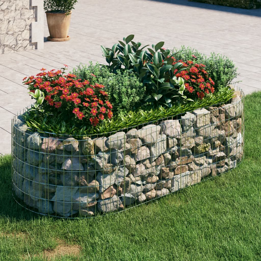 Gabion høybed galvanisert jern 200x100x50 cm