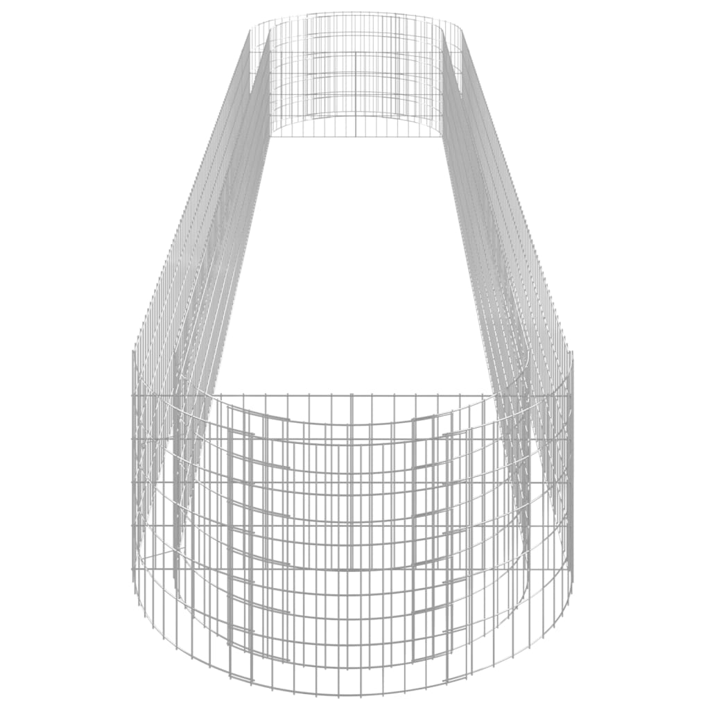 Gabion høybed galvanisert jern 500x100x50 cm