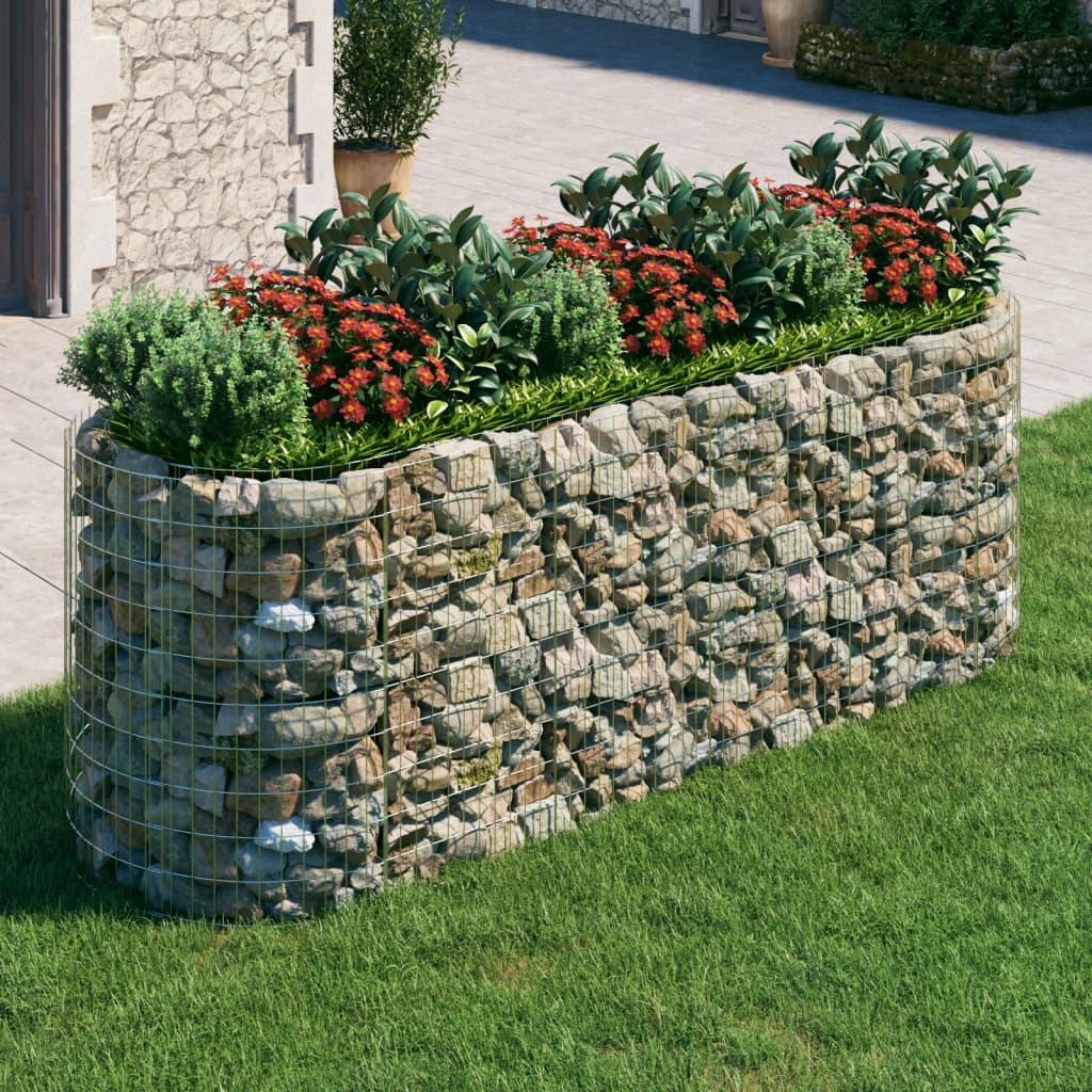 Gabion høybed galvanisert jern 300x100x100 cm
