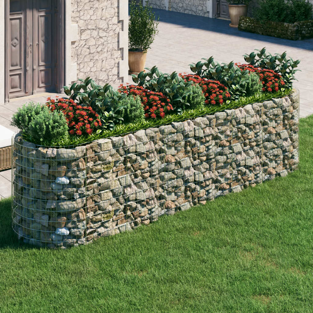 Gabion høybed galvanisert jern 400x100x100 cm