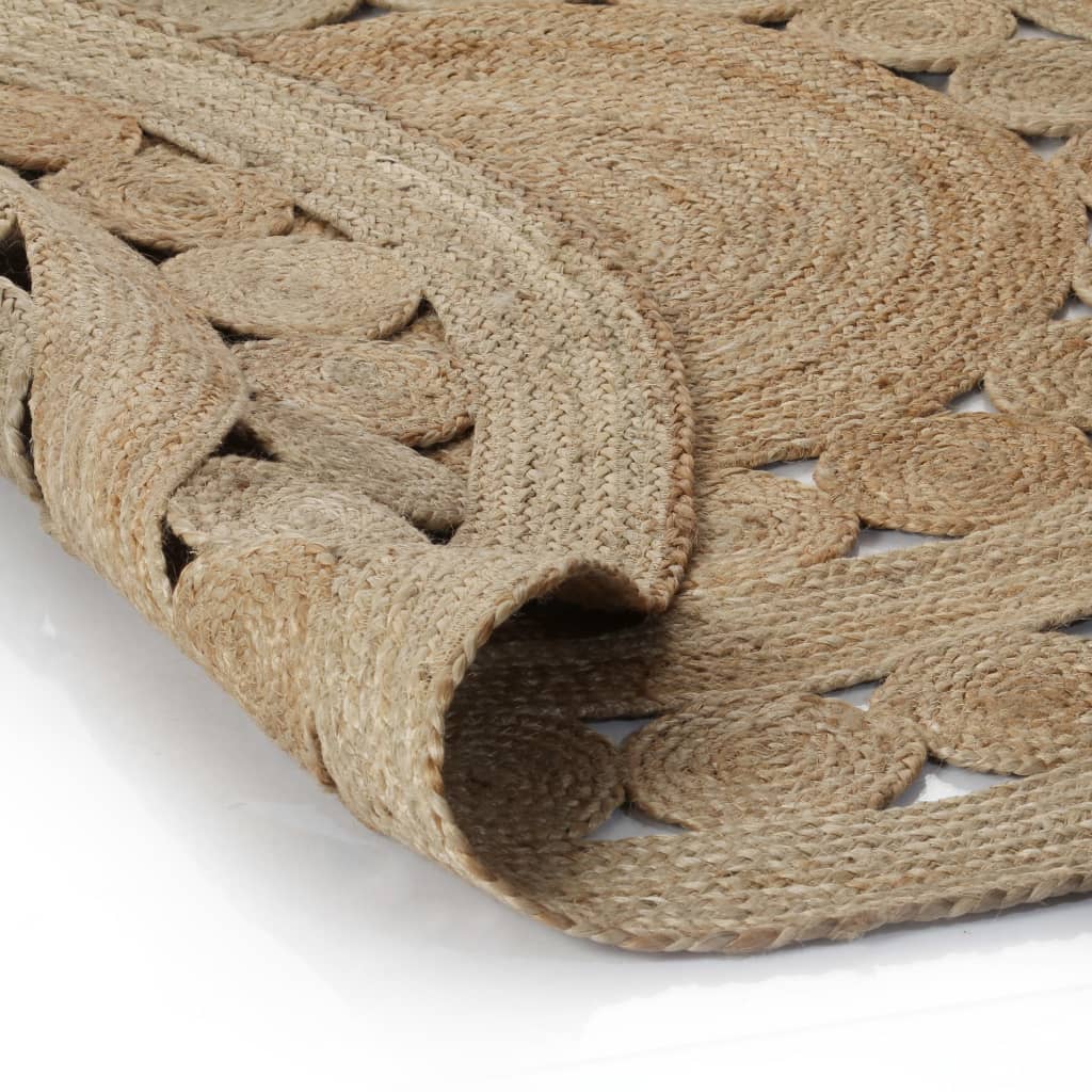 Matte flettet jute 180 cm rund