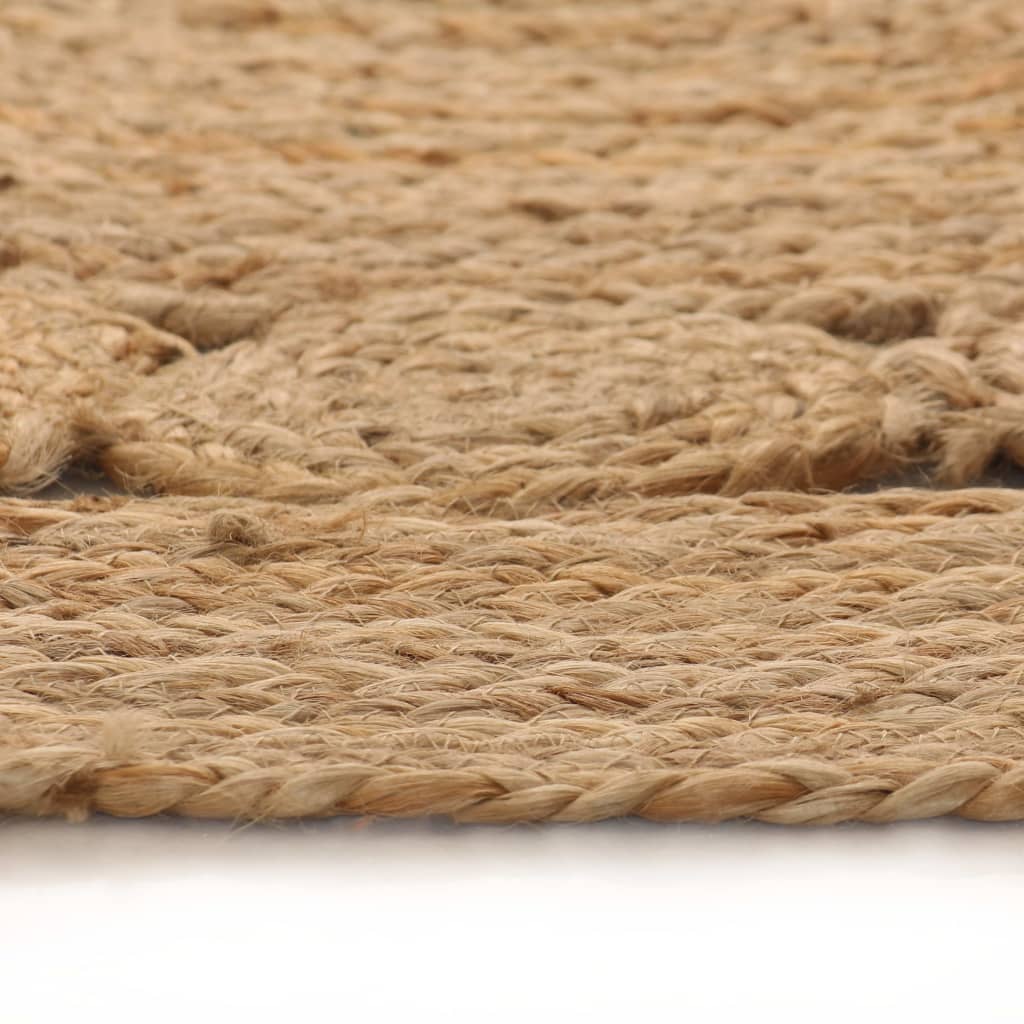 Matte flettet jute 180 cm rund