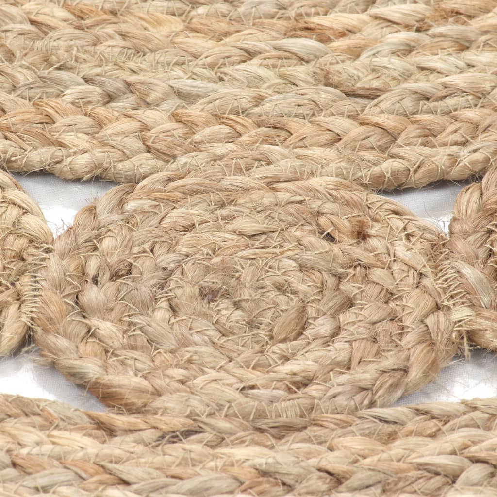 Matte flettet jute 180 cm rund