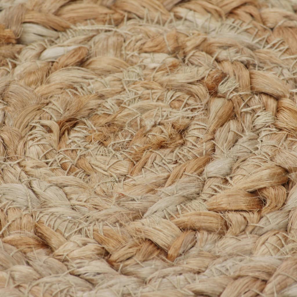 Matte flettet jute 180 cm rund