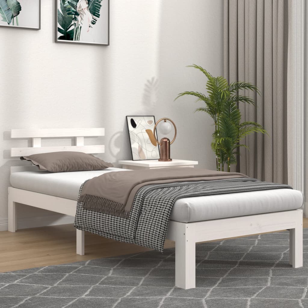 Sengeramme hvit heltre 75x190 cm Small Single