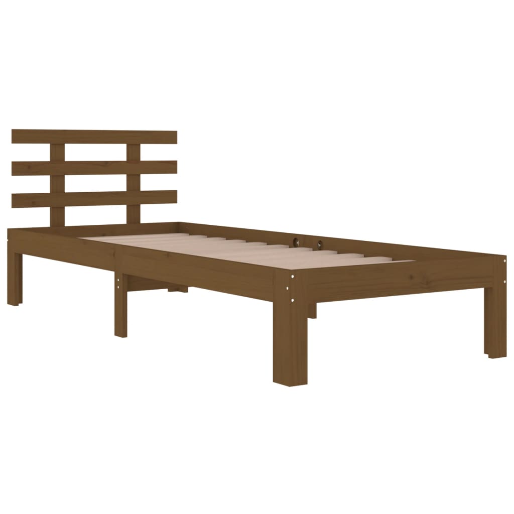 Sengeramme honningbrun heltre 100x200 cm