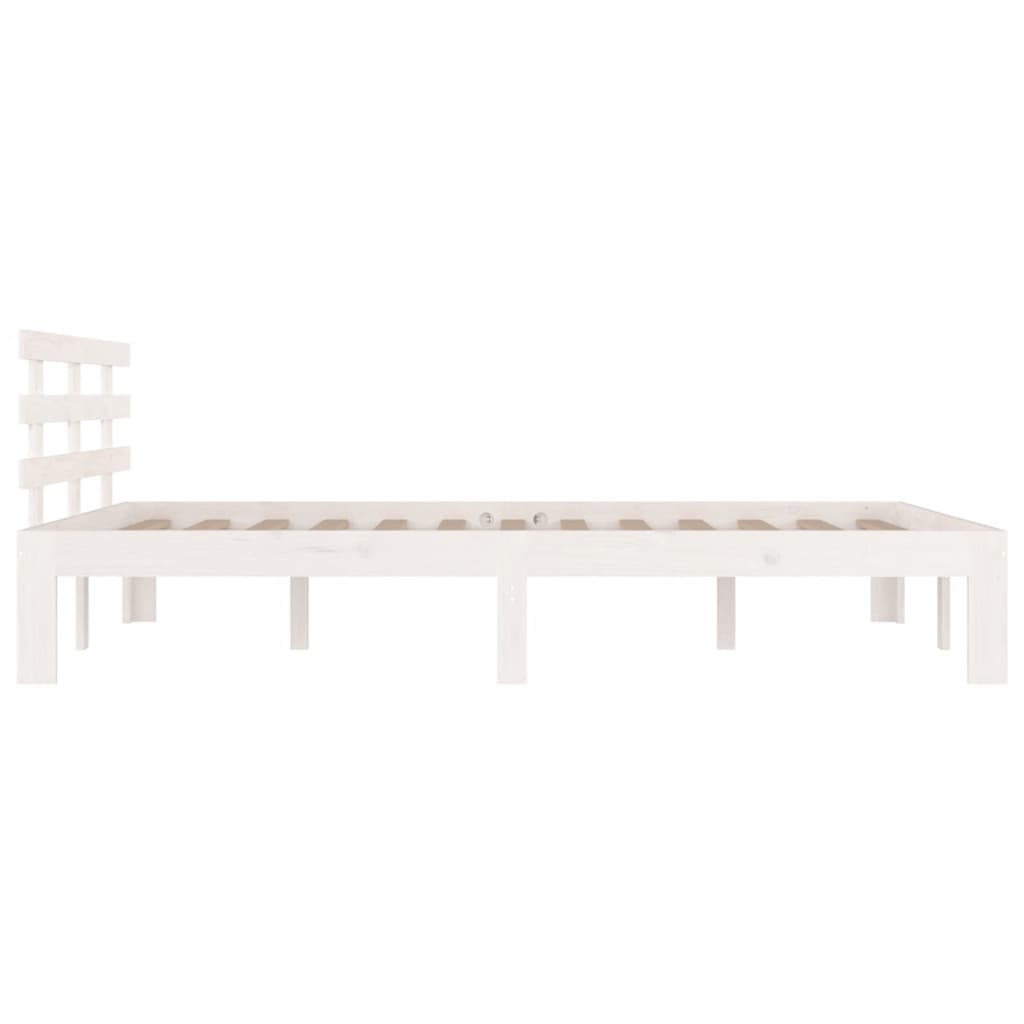 Sengeramme hvit heltre 150x200 cm 5FT King Size