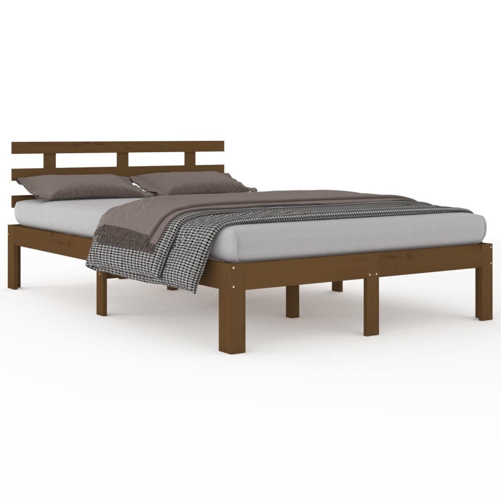 Sengeramme honningbrun heltre 150x200 cm King Size