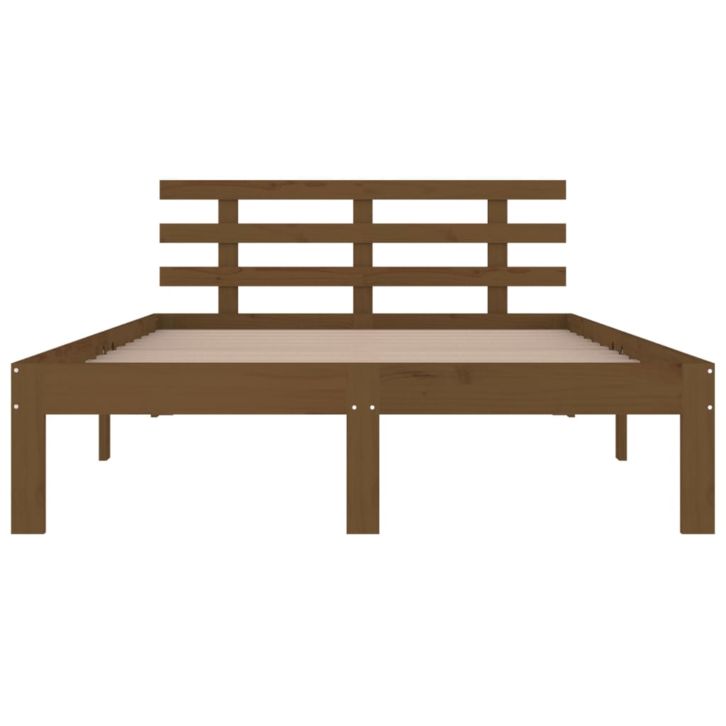 Sengeramme honningbrun heltre 150x200 cm King Size