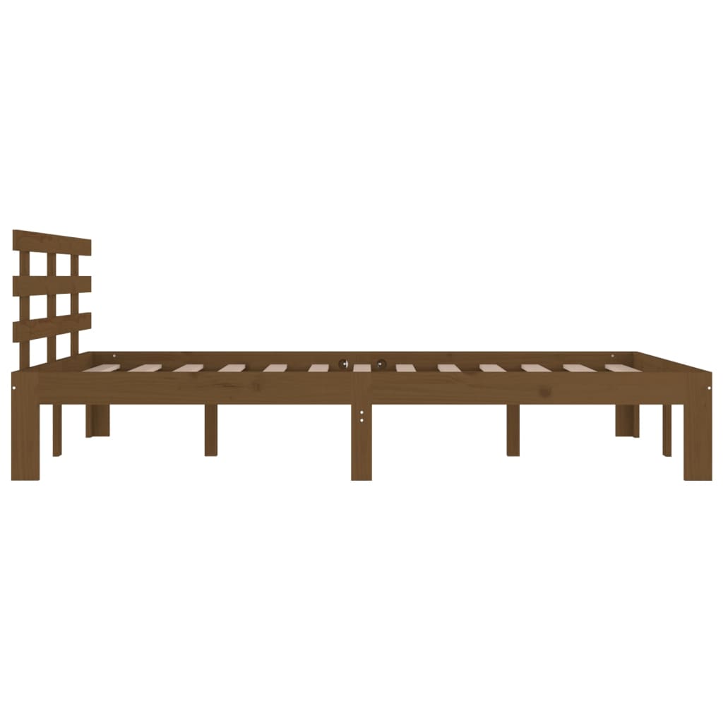 Sengeramme honningbrun heltre 150x200 cm King Size