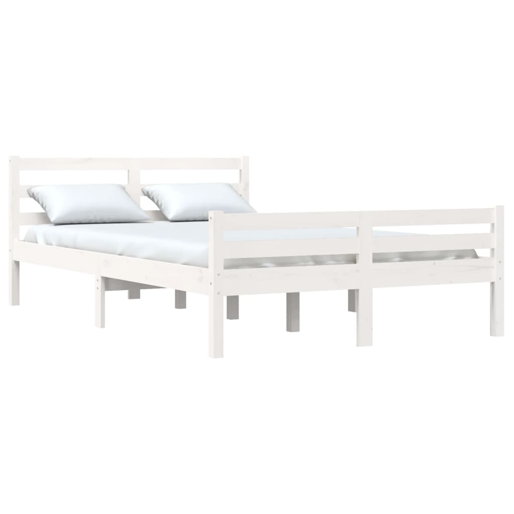 Sengeramme hvit heltre 135x190 cm 4FT6 Double
