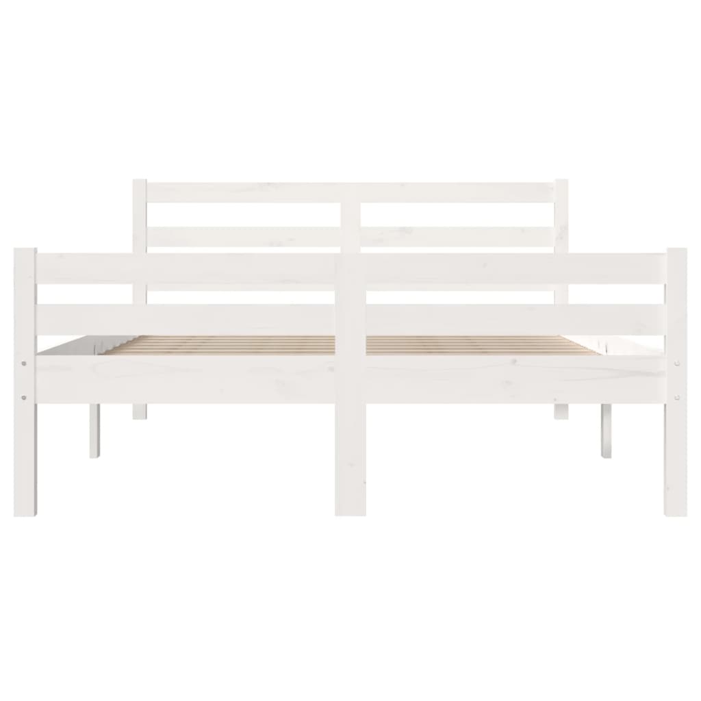 Sengeramme hvit heltre 135x190 cm 4FT6 Double