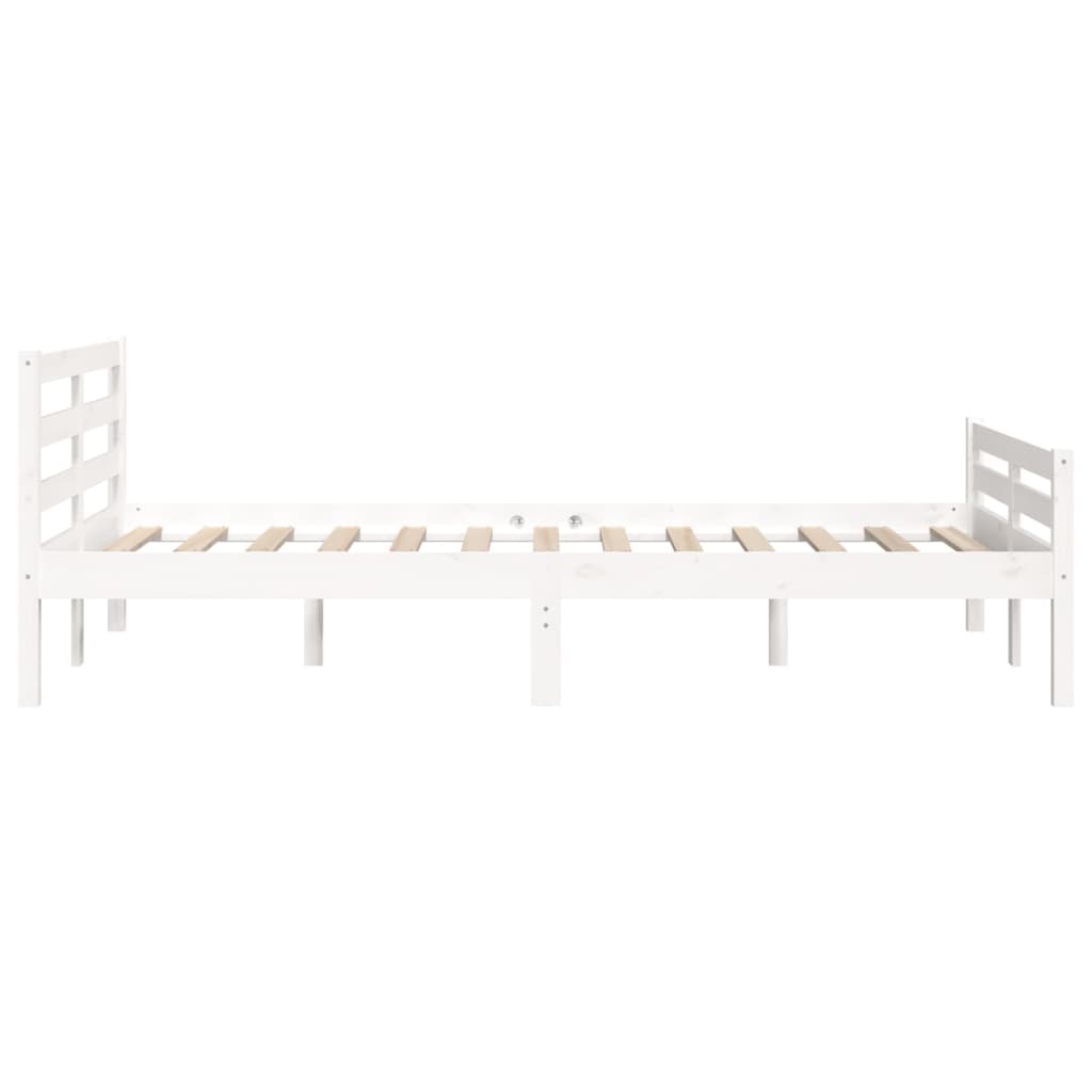 Sengeramme hvit heltre 135x190 cm 4FT6 Double