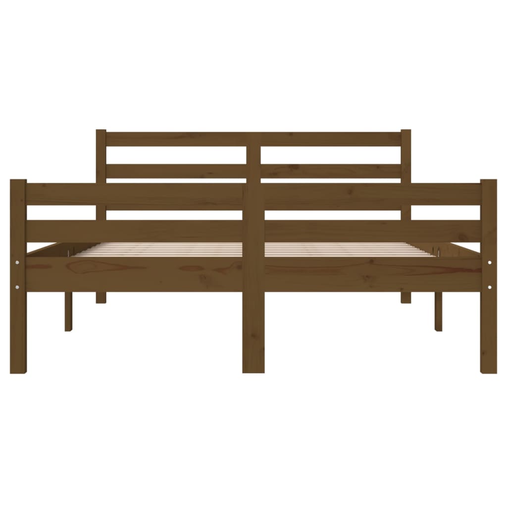 Sengeramme honningbrun heltre 135x190 cm 4FT6 Double