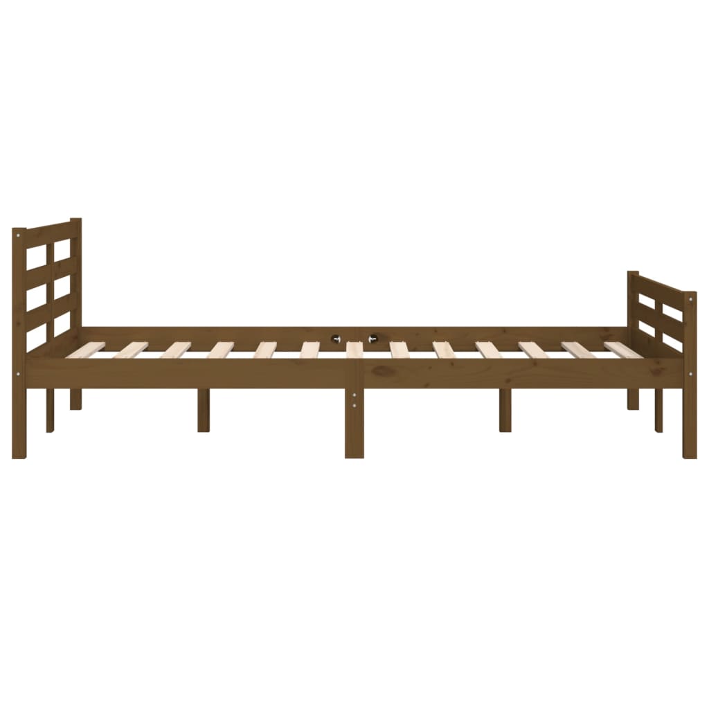 Sengeramme honningbrun heltre 135x190 cm 4FT6 Double