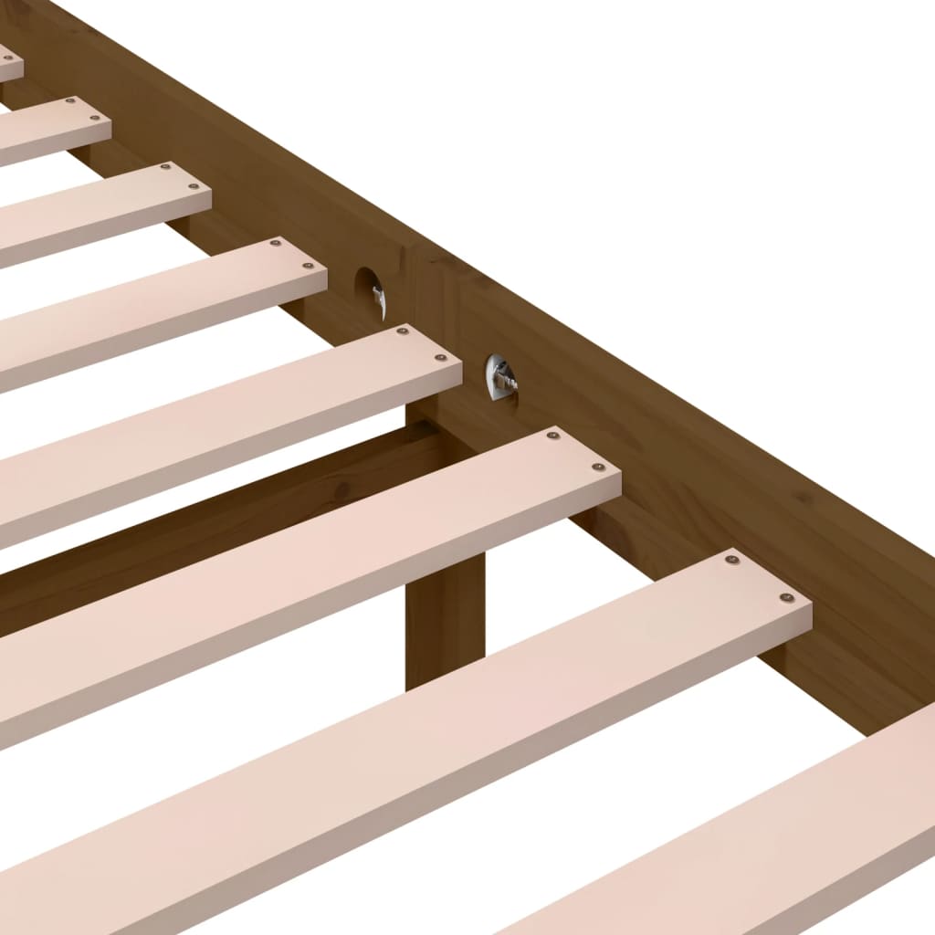 Sengeramme honningbrun heltre 135x190 cm 4FT6 Double