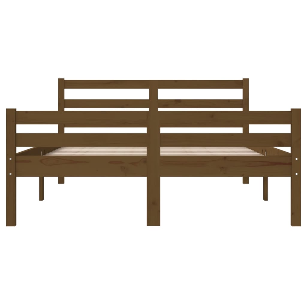 Sengeramme honningbrun heltre 140x190 cm