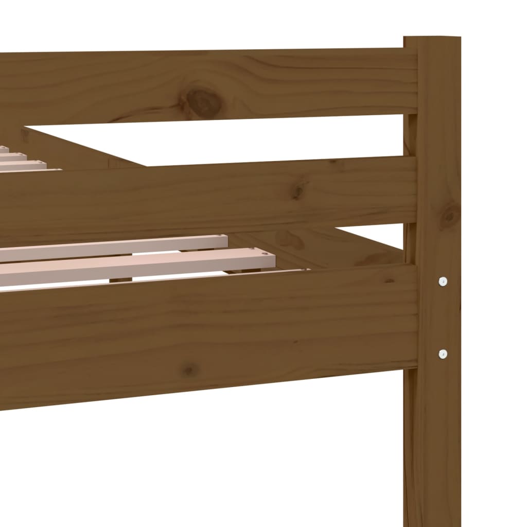 Sengeramme honningbrun heltre 140x190 cm
