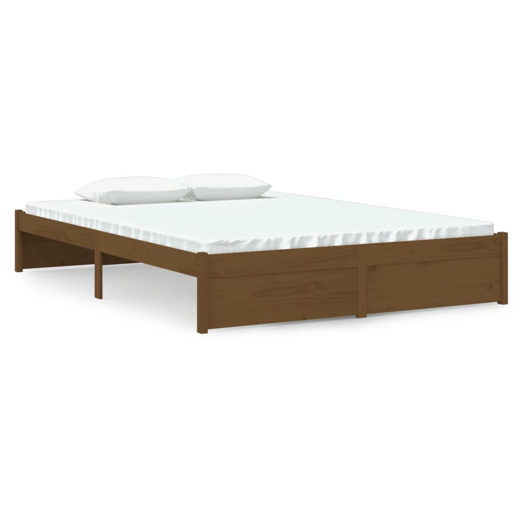 Sengeramme honningbrun heltre 140x200 cm
