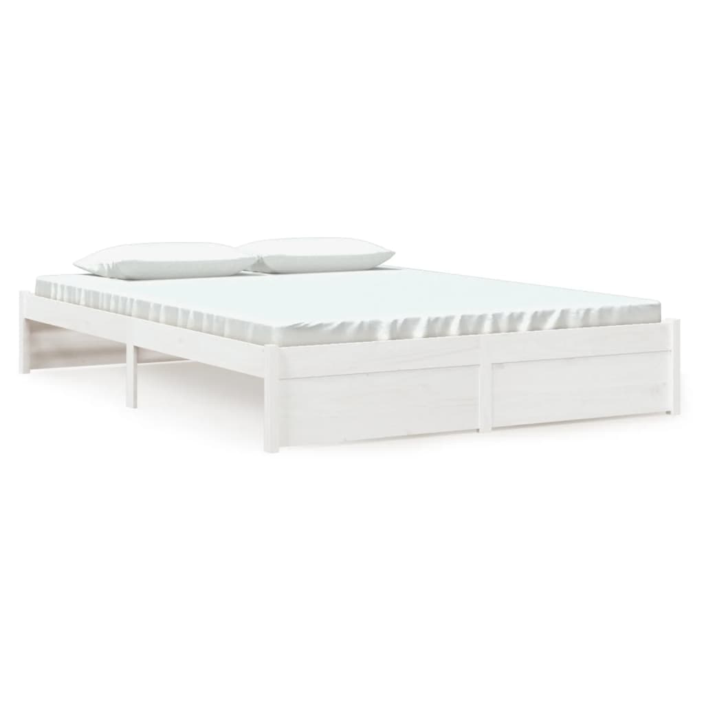 Sengeramme hvit heltre 150x200 cm 5FT King Size