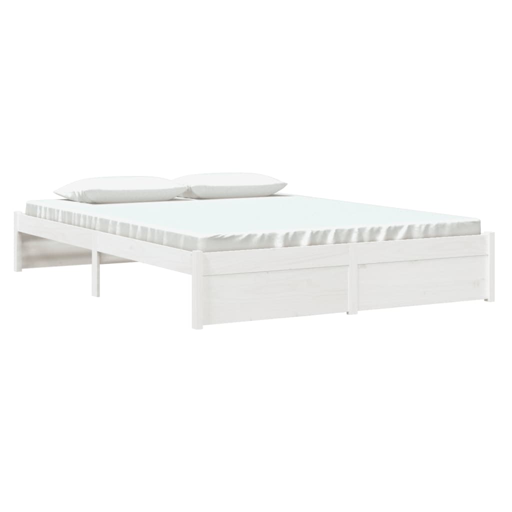 Sengeramme hvit heltre 150x200 cm 5FT King Size