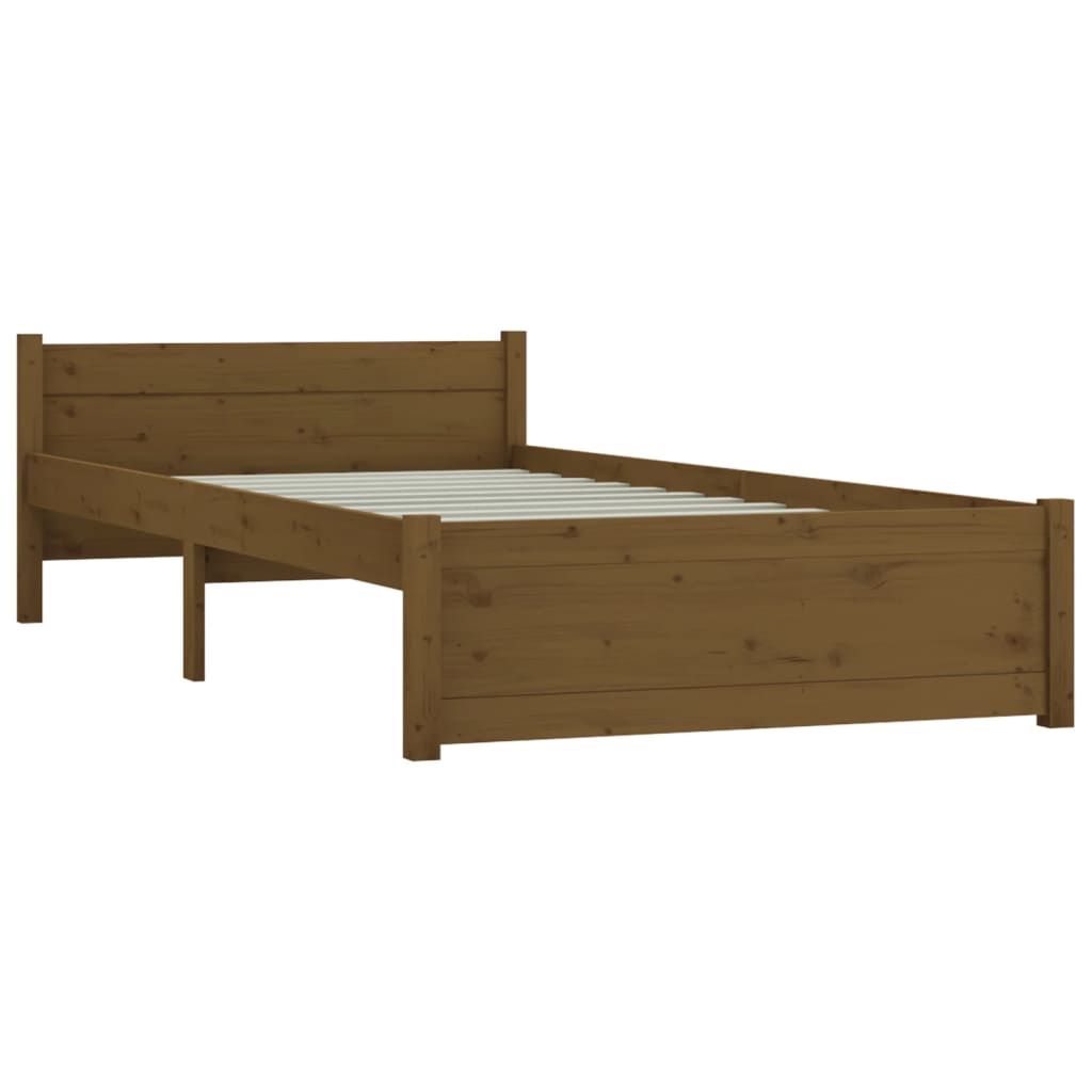 Sengeramme honningbrun heltre 75x190 cm 2FT6 Small Single