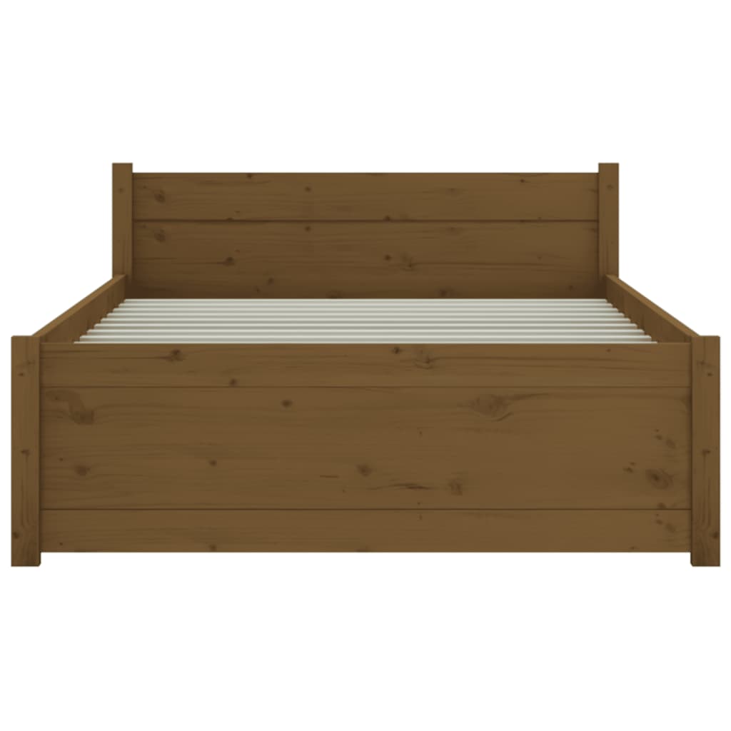 Sengeramme honningbrun heltre 75x190 cm 2FT6 Small Single