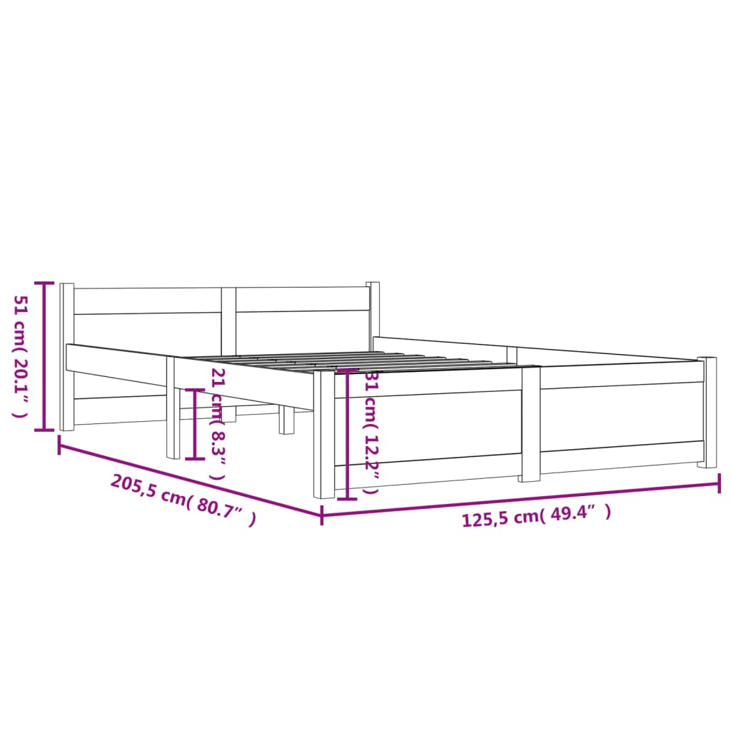 Sengeramme heltre 120x200 cm