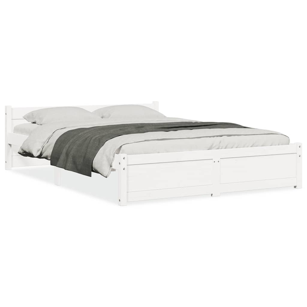 Sengeramme hvit heltre 140x200 cm