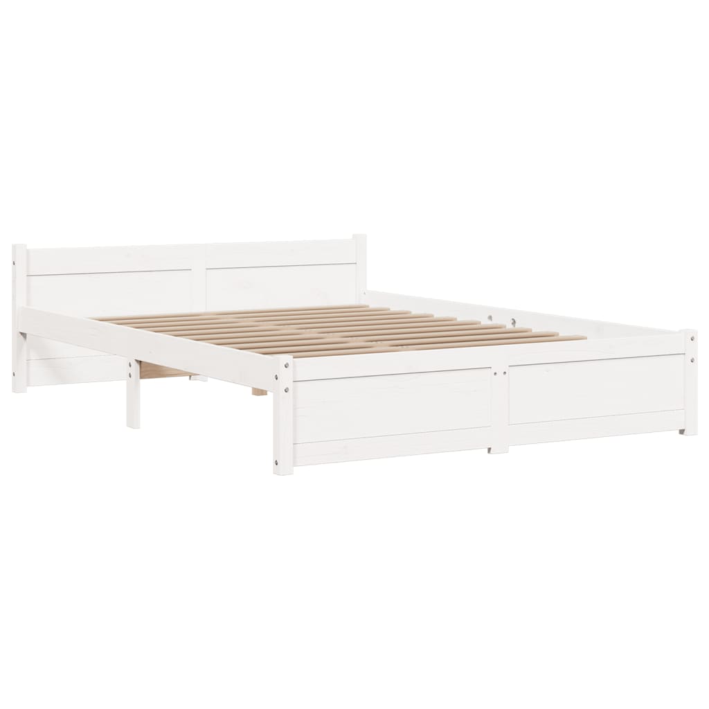 Sengeramme hvit heltre 140x200 cm