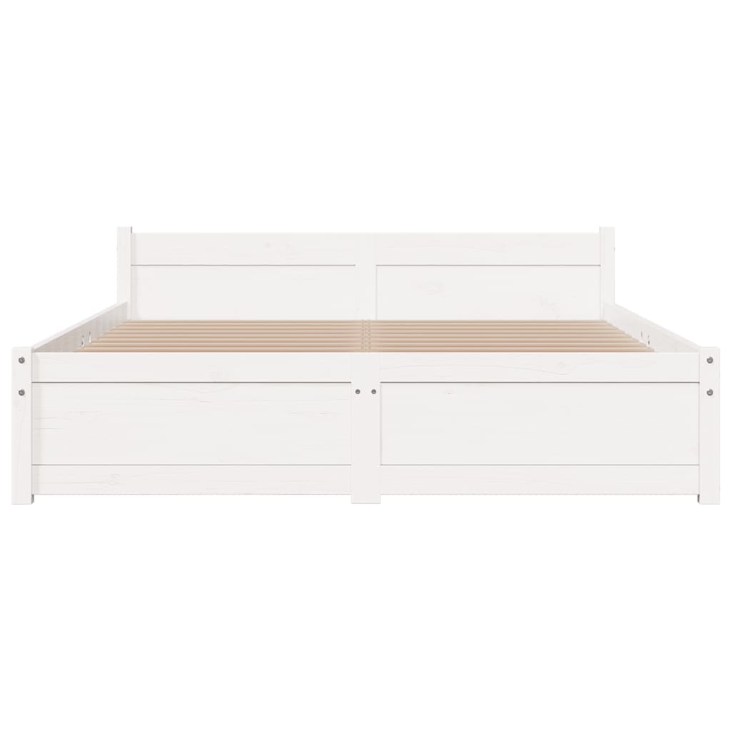 Sengeramme hvit heltre 140x200 cm