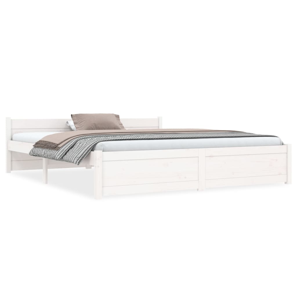 Sengeramme hvit heltre 160x200 cm
