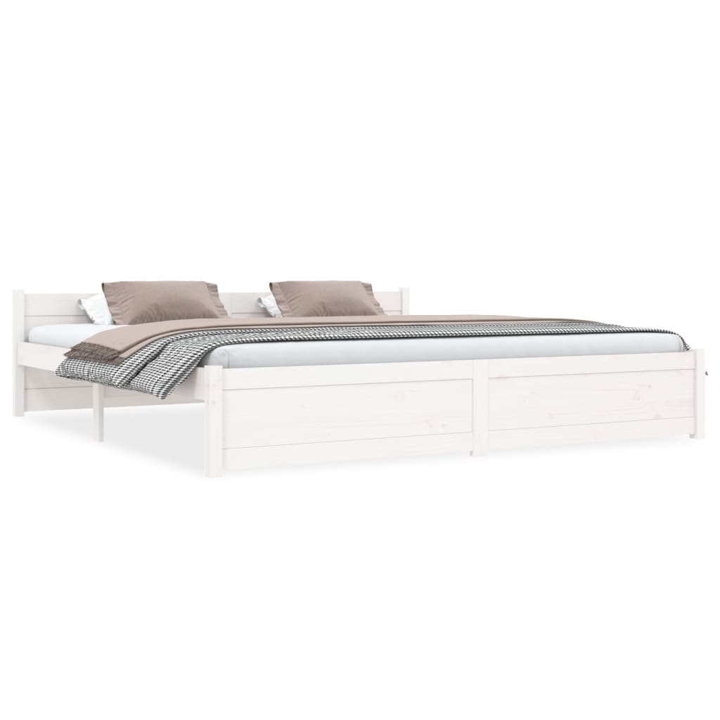 Sengeramme hvit heltre 180x200 cm Super King