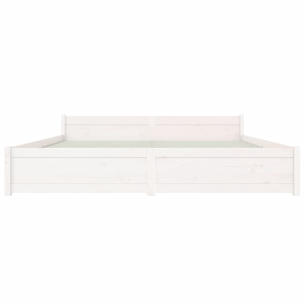 Sengeramme hvit heltre 180x200 cm Super King